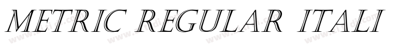 Metric Regular Itali字体转换